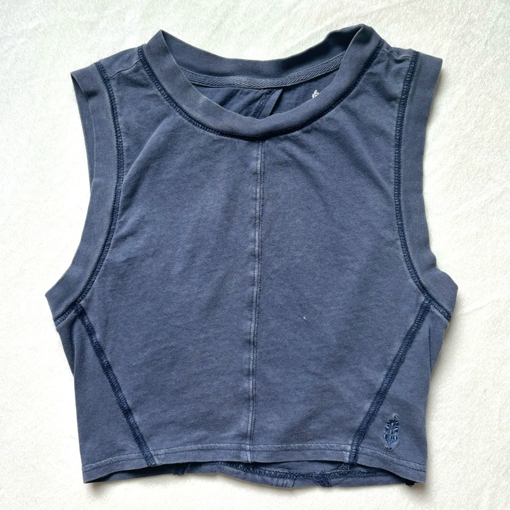 Free People FP Movement gray cutout back tank